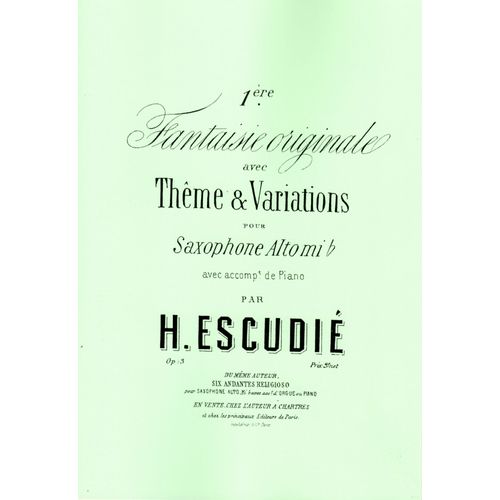 1° Fantaisie Originale D'hippolyte Escudié