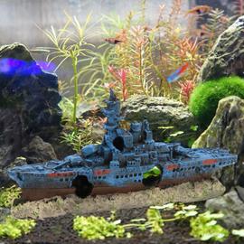 Les poissons aquarium réservoir Decorative épave du Titanic bateau