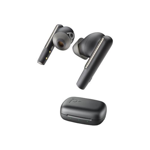 Poly Voyager Free 60 - Écouteurs sans fil avec micro - intra-auriculaire - Bluetooth - Suppresseur de bruit actif - noir de charbon