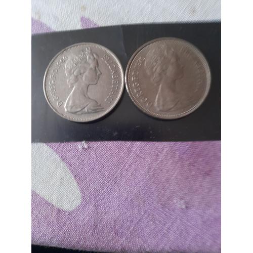 Lot De 2 Pieces De 10 New Pence 1969 1970