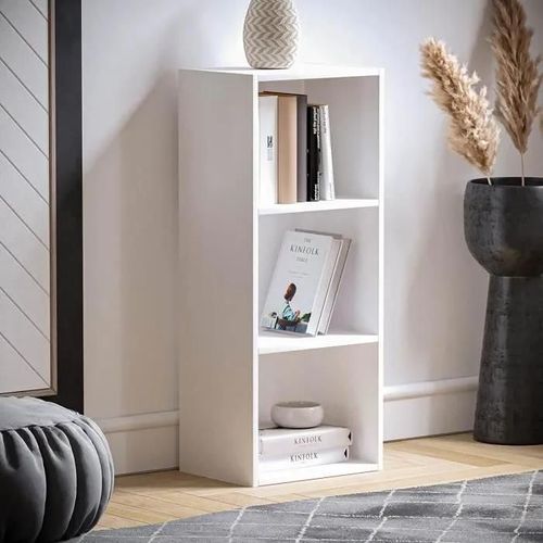Vida Designs Oxford Bibliothèque En Cube À 3 Étagères, Bois Blanc, Meuble Pour Bureau, Salle De Séjour Et Chambre27