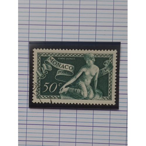 L232 -- Timbre Oblitéré Monaco N ° 314 -- Année 1948 -- " A La Memoire Du Sculpteur Bosio ( 1768-1845) , La Nymphe De Solmacis ".