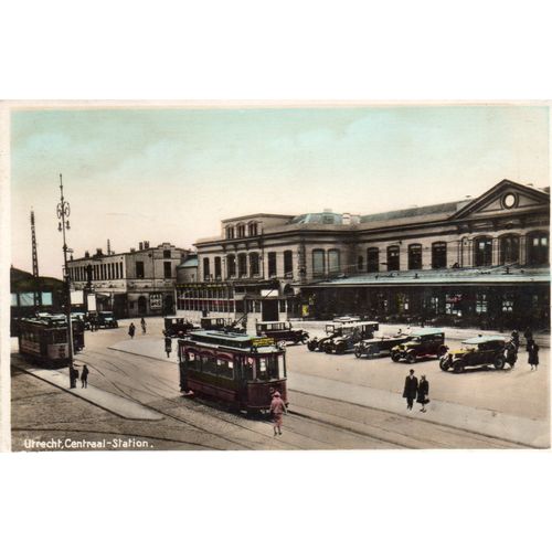Cpa Annee 1936 - Theme Gares - Utrecht - Pays Bas - Gare Centrale - Cachet D'obliteration