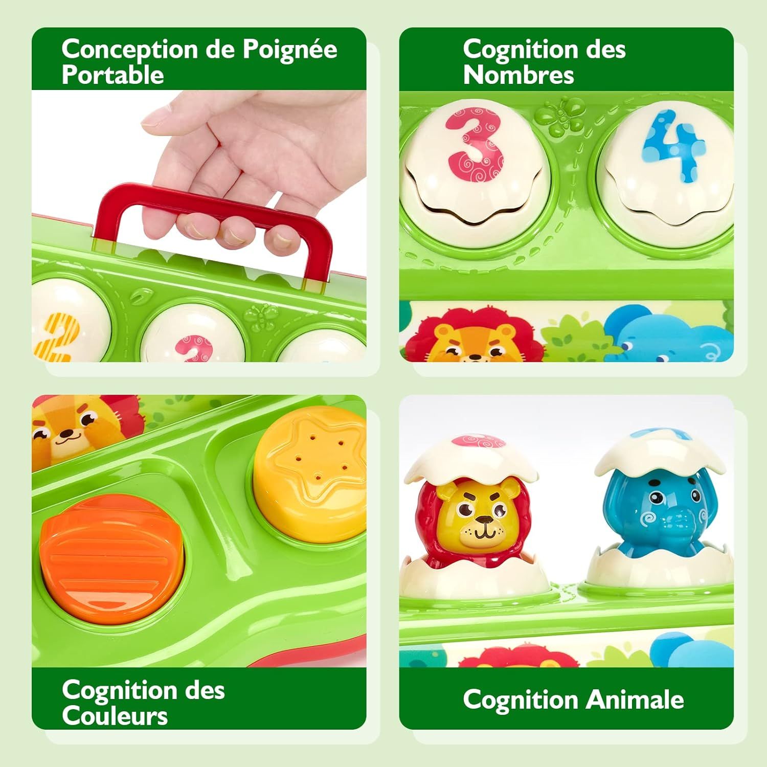 Afufu Jouet Bebe 1 an avec Lumières et Musique, Montessori Jouets Musicaux  Bébé 12 18 Mois, Interactif Jouet Musical Enfant 1 2 3 Ans Fille Garcon,  Rampants Jeux éducatif d'éveil Cadeau Anniversaire