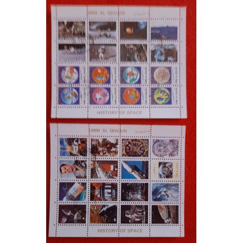 Émirats Arabes Unis - Oumm Al Qaiwain - Timbres 1972 - 2 Mini-Feuillets Pré-Oblitérés - Gomme D'origine
