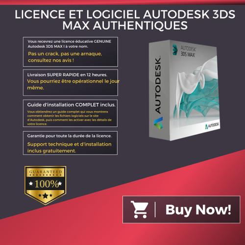 Licence Autodesk 3ds Max 2022 | Windows / Mac Os | Livraison Numérique En 12 Heures | Guide De Téléchargement Du Logiciel Inclus | Version Française | Assistance À L'installation Incluse | - - -