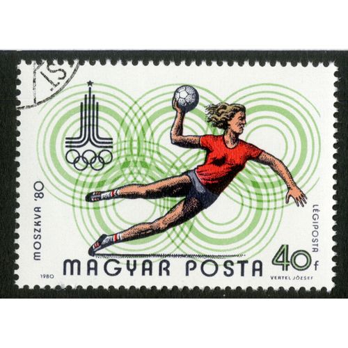 Timbre Oblitéré Magyar Posta, Moszkva 80, 40 F