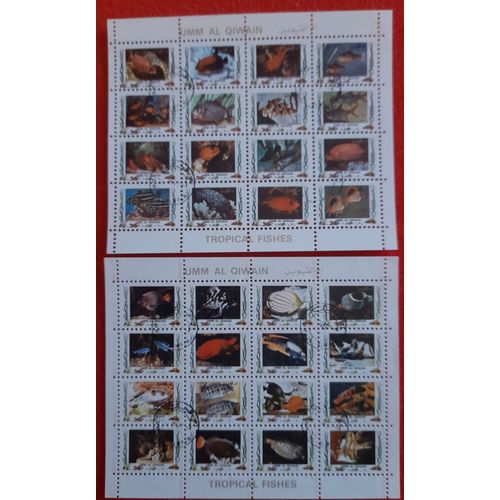 Émirats Arabes Unis - Oumm Al Qaiwain - Timbres 1972 - 2 Mini-Feuillets Pré-Oblitérés - Gomme D'origine