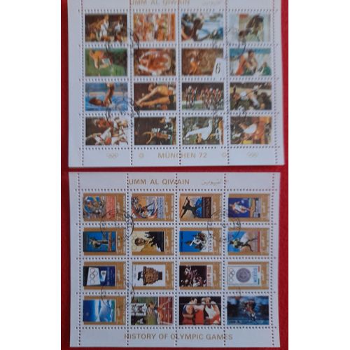 Émirats Arabes Unis - Oumm Al Qaiwain - Timbres 1972 - 2 Mini-Feuillets Pré-Oblitérés - Gomme D'origine