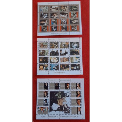 Émirats Arabes Unis - Royaume D'ajman - Timbres 1973 - 3 Mini-Feuillets Pré-Oblitérés - Gomme D'origine
