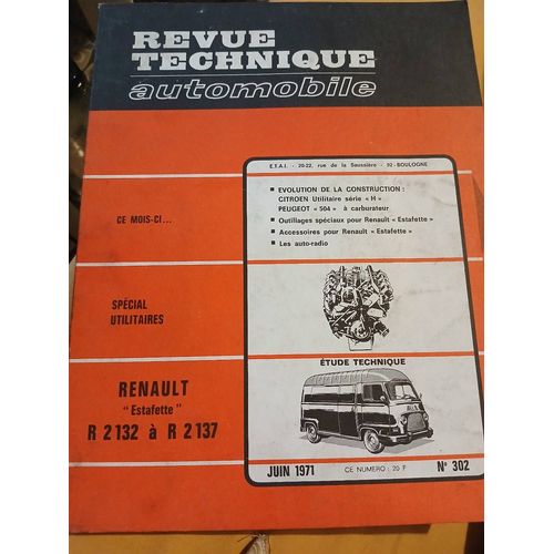 Revue Technique Automobile Renault Estafette