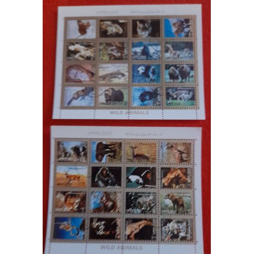 Émirats Arabes Unis - Royaume D'ajman - Timbres 1973 - 2 Mini-Feuillets Pré-Oblitérés - Gomme D'origine