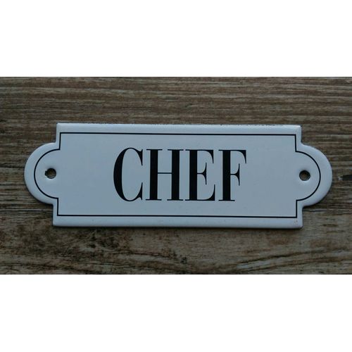 Plaque Métier Émaillée " Chef "