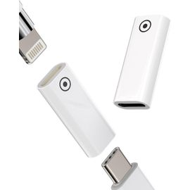 Adaptateur USB C Femelle vers Lightning Femelle Apple Pencil 1ere Generation Chargeur Accessoire(Lot de 2) iPad Stylet Pen Type Charge Certifié MFI 1 Génération Ipencil Thunderbolt 4 Jack Adaptador