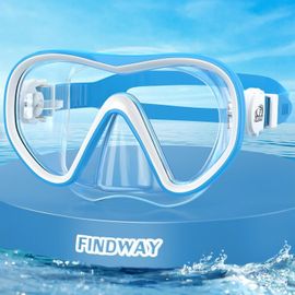 Masque De Plongée Enfant,Lunette Piscine Enfant De 4 À 16 Ans,Champ De Vision Panoramique De 180 °,Anti-Buée,Étanche,Adapté À La Natation Et Au Snorkeling.[T451]