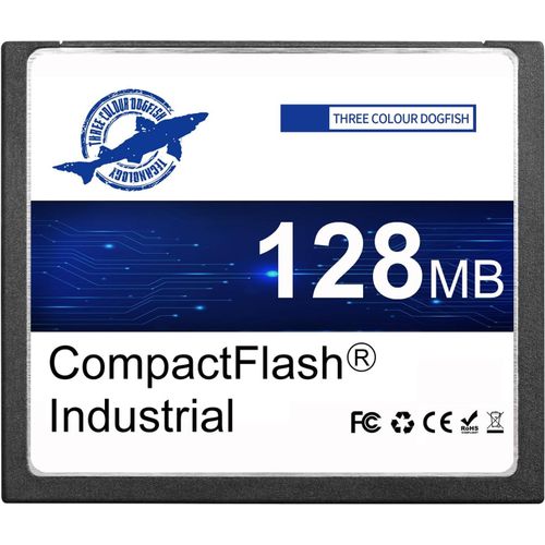 Dogfish 128Mo Compact Flash Card Carte Mémoire CF Type I Haute Performance FAT16 pour Équipements Industriels et Appareils Photo Numériques Anciens