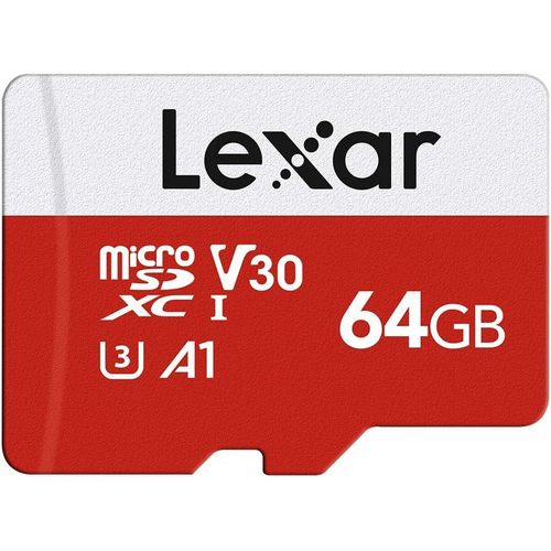 Carte Micro SD 64 Go,Carte Mémoire Micro SD+ Adaptateur,Microsdxc Carte TF jusqu'à 100 Mo/s,A1,U3,C10,V30,Full HD et 4K UHD pour Caméra,Telephone,Switch
