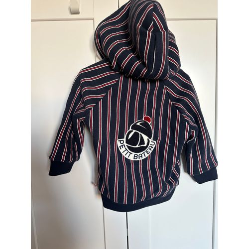 Gilet À Capuche Rayé Petit Bateau 12 Mois