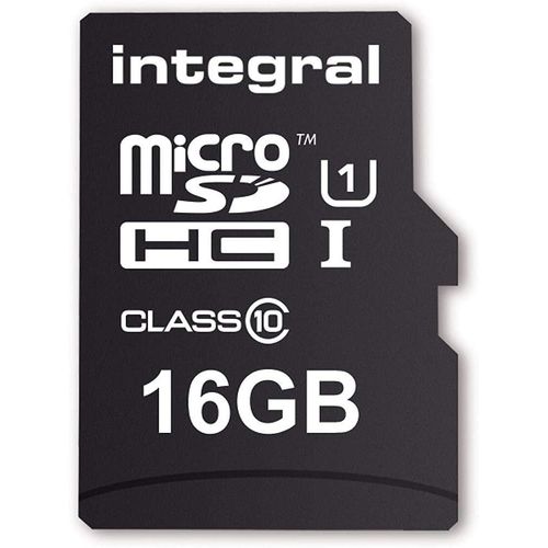 Micro SD HC 16Go ,Carte Mémoire UltimaPro Haute Vitesse jusqu'à 40MB/s Classe 10,UHS-I,U1 + Adaptateur SD