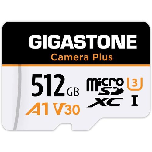 Carte Micro SD 512 Go,Camera Plus,GoPro,Caméra d'action,Application A1 Run pour Smartphone,100 Mo/s,Enregistrement vidéo 4K,Micro SDXC UHS-I A1 U3 Classe 10