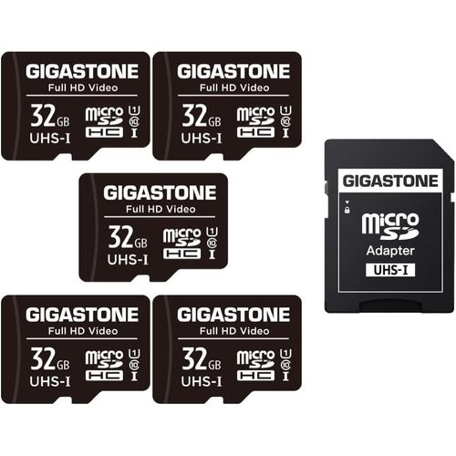 Carte Mémoire 32 Go Lot De 5 Cartes,Haute Vitesse De Lecture Allant Jusqu'à 90 Mo/S. Idéal Pour Caméra Drone Full Hd Vidéo,U1 C10 Micro Sdhc Uhs-I Avec 2 Mini Étuis Et 1 Adaptateur Sd.-Marque Générale