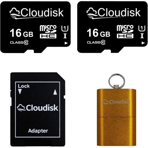 Lot de 2 Cartes Micro SD Carte Micro SD Carte mémoire (16GB)