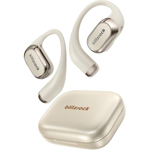 CT3 Pro Open Ear Ecouteurs sans Fil Bluetooth 5.4,Son Riche et Équilibré,Audio Haute Résolution,Appels Clairs avec IA,Ajustement Sécurisé,40H de Lecture,IPX5,Charge Rapide,Beige