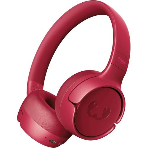 Code Fuse Casque Bluetooth supra-auriculaire sans fil 30 heures de lecture avec microphone et assistant vocal,contrôle du volume et boutons lecture/pause,pliable (Berry Red)
