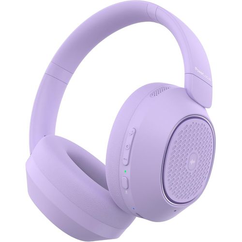 Casque Bluetooth sans Fil avec réduction de Bruit Hybride Active,60H Heures de Lecture,Bass Mode,Casque Audio Pliable avec Micro,Connexion multipoint,Léger et Confortable (Violet)