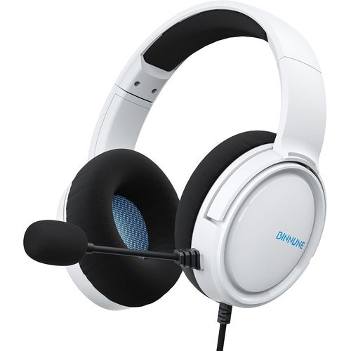 Casque Gaming Pour Ps5 Pc Ps4,Casque Gamer Pour Transducteurs 50mm Micro Anti-Bruit Compatible Avec Switch Xbox Series X & S-Blanc