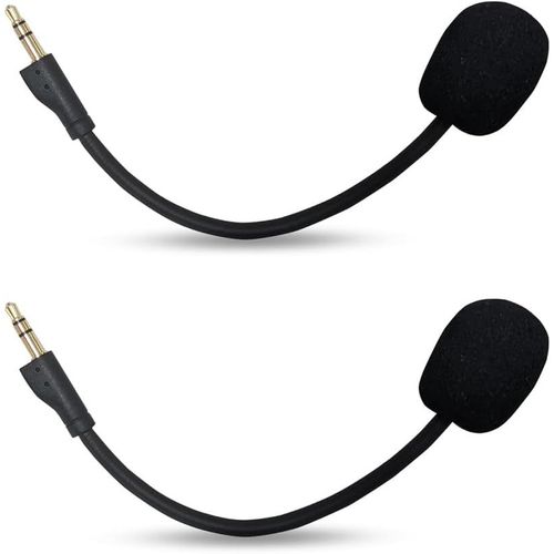 Lot De 2 Microphones De Jeu De Rechange Pour Casque De Jeu Logitech G Pro X & G Pro Sur Ps4,Ps5,Xbox One,Pc-Microphone Boom Amovible De 3,5 Mm