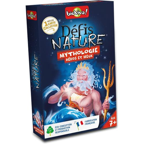 Défis Nature - Mythologie, Héros Et Dieux - Pariez Sur Les Points Forts De Ces Personnages Pour Gagner La Bataille - Jeu De Cartes - 2 À 6 Joueurs - 7 Ans - Fabriqué En France - 280259.[E3865]
