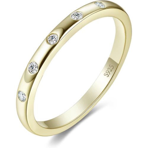 Bague Empilable En Argent Sterling 925 Avec Cubic Zirconia Pour Femme,Bague Torsade,Bague Argent Solitaire,Bague Or Rose 3 Pierres,Bague Or Jaune 5 Pierres,Ensemble Bijoux Mariage.[Y645]