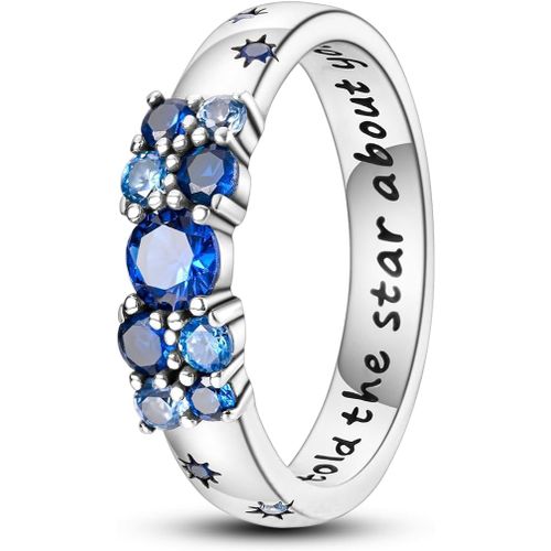 Bague En Argent Sterling 925 Pour Femme Et Adolescente Empilable Avec Pierres Cz Taille 6-9.[Y1186]