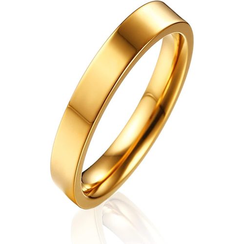 Bijoux Bague Homme Femme Anneau Inox Fiançaille Mariage 4mm Taille Au Choix 51-72.[Y357]