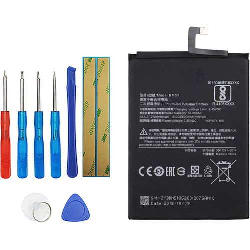 Batterie BM51 pour Mi Max3 Max 3 M1804E4A avec kit d'outils.[O502]
