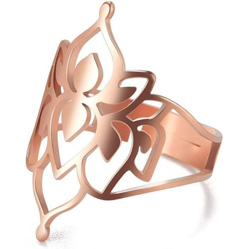 Bague Réglable En Inoxydable Motif Archange Métatron Pour Femme Et Fille.[Y56]