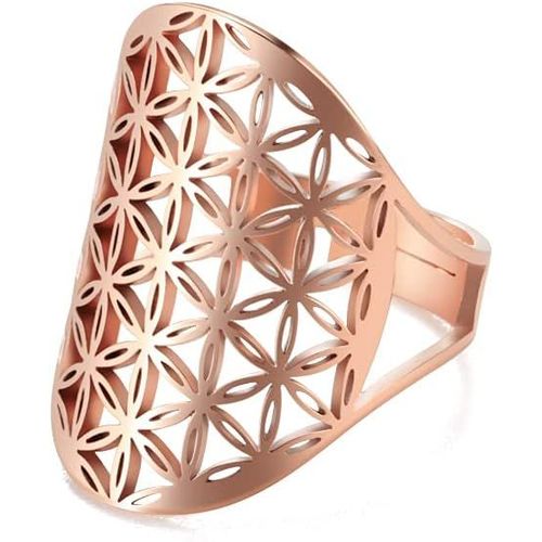 Bague Réglable En Inoxydable Motif Archange Métatron Pour Femme Et Fille.[Y53]