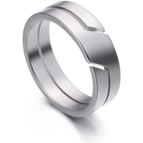 Inoxydable Couple Anneau Mode Simple Décontracté Bagues Bijoux Fiançailles Anniversaire Pour Hommes Femmes.[Y461]