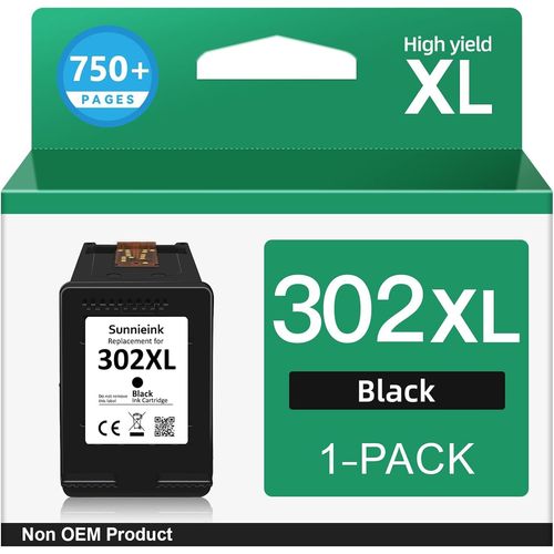 Cartouche 302 XL Noir,302XL Remplacement pour Cartouche d'encre HP 302,Cartouche Imprimante 302 XL pour OfficeJet 3831 5232 4650 4658 5230 DeskJet 3630 3636 3639 Envy 4524 4527.[Y170]