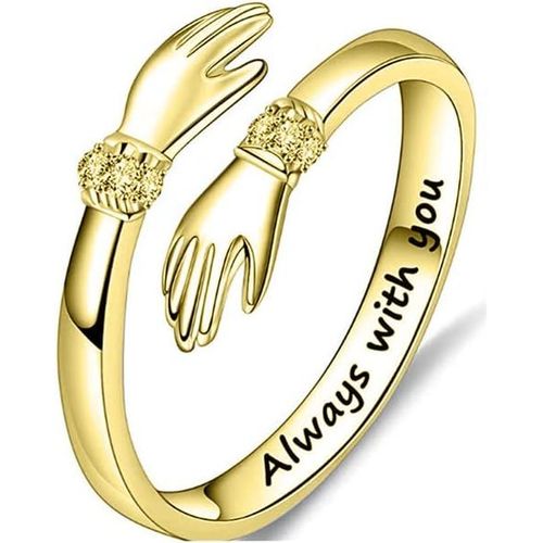 Bagues Femme Ajustable Bagues En Argent Sterling 925 Bague De Câlin Ajustable Ouverte Bague De Câlin D¿Amour Romantique Bague Ouverte Femme Fille Mariage Cadeau Anniversaire.[Y77]