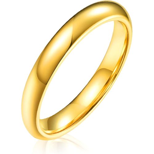 Bijoux Bague Homme Femme Anneau Inox Fiançaille Mariage 4mm Taille Au Choix 51-65.[Y85]