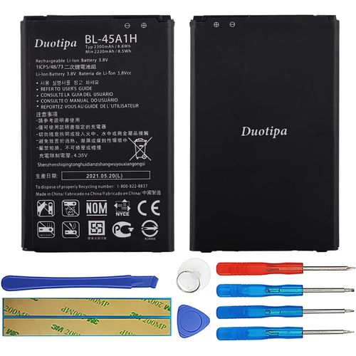 Batterie de rechange BL-45A1H compatible avec LG K10 K425 K428 MS428 F670 Batterie avec outils.[O681]