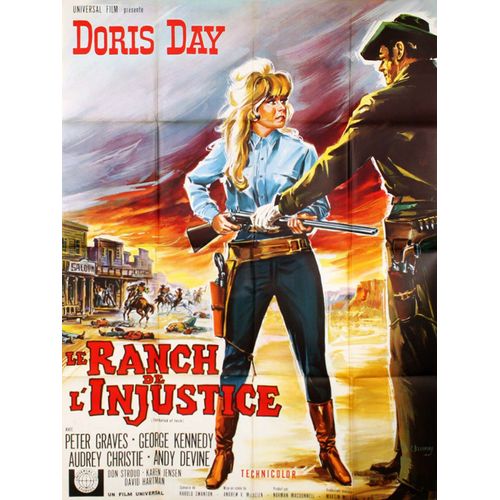 Le Ranch De L'injustice (The Ballad Of Josie) - Véritable Affiche De Cinéma Pliée - Format 120x160 Cm - De Andrew V. Mclaglen Avec Doris Day, Peter Graves, George Kennedy, William Talman - 1967 #