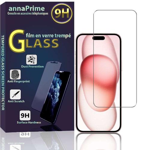 1 Film Verre Trempé Pour Apple Iphone 15 6.1" Protection D'écran