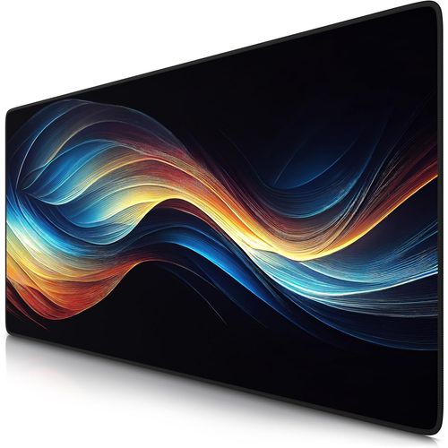 Tapis de Souris Gaming XXL 900x400mm, Mouse Pad Mat, sous-Main Bureau Gamer Extra Large en Tissu, Base antidérapante, Haute précision et Vitesse, pour Souris claviers Roccat Razer Logitech.[F726]