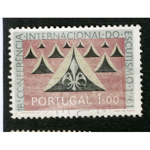 Timbre Oblitéré Portugal, 18a Conferencia Internacional Escutismo 1961, 1s00
