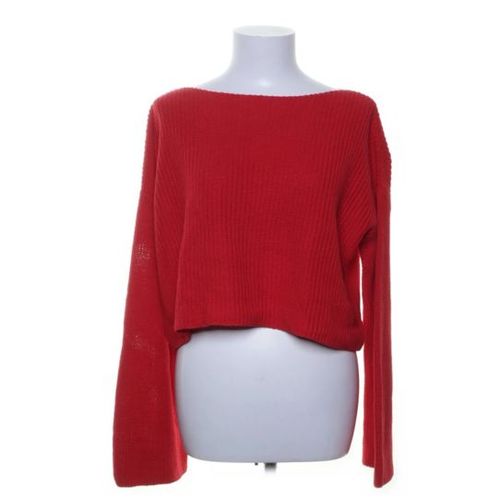 Joli Pull Rouge Ample Na-Kd À Manches Évasées M (Indiqué Xs) Tbe