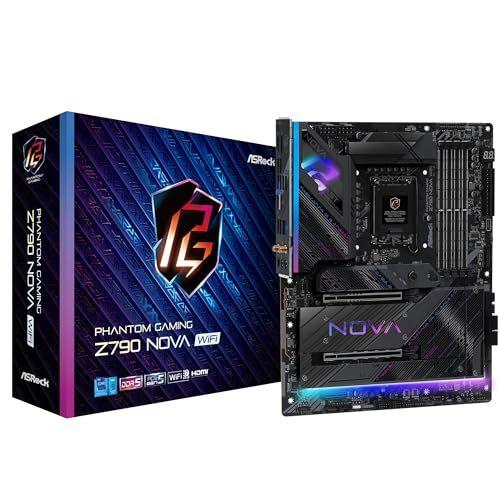 ASRock Phantom Gaming Z790 NOVA WiFi - Carte-mère - ATX - Socket LGA1700 - Z790 Chipset - USB 3.2 Gen 1, USB 3.2 Gen 2, USB-C 3.2 Gen 2x2, USB-C 3.2 Gen 1 - 2.5 Gigabit LAN, Wi-Fi 7, Bluetooth -...