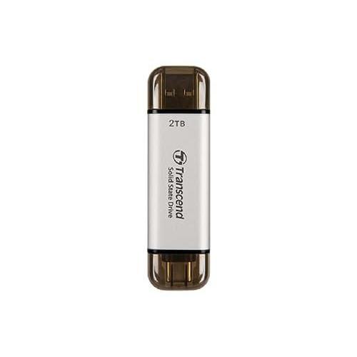 Transcend ESD310 - SSD - 2 To - externe (portable) - USB 3.2 Gen 2x1 (USB-C connecteur) - argent